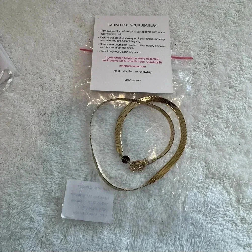 Jennifer zeuner Gold Hamilton cable necklace Gold plated - Picture 4 of 5
